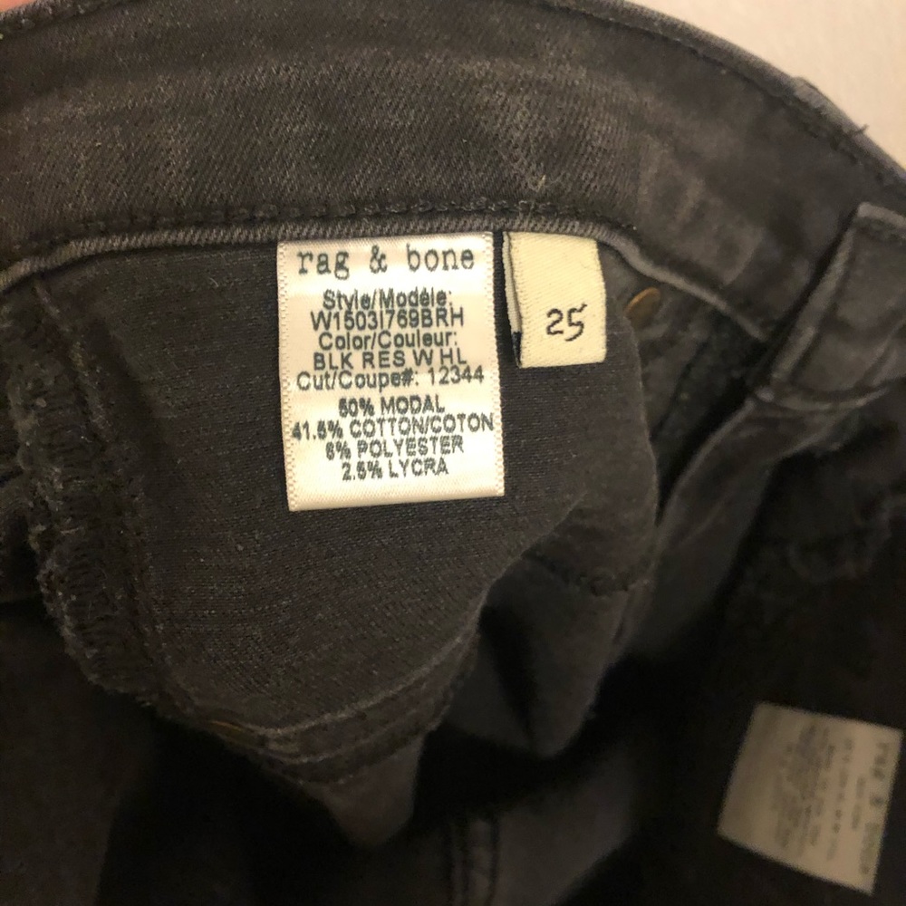 Rag&Bone distressed black skinny legging jean - Picture 5 of 5
